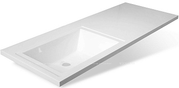 Раковина Эстет Даллас 110 L ФР-00001741 над стиральной машиной Белая