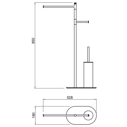 Стойка в ванную комнату TIMO Saona 13085/03 черный матовый