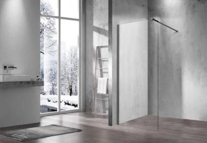Душевая перегородка Walk-In VSW-1H600CLGM, 600*2000, вороненая сталь, стекло прозрачное Душевая перегородка Walk-In VSW-1H600CLGM, 600*2000, вороненая сталь, стекло прозрачное