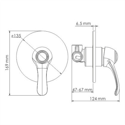 Isar 1351 Смеситель для душа Isar 1351 Смеситель для душа