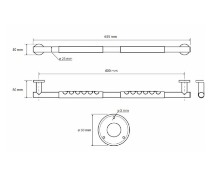 Поручень прямой, резина 104507681