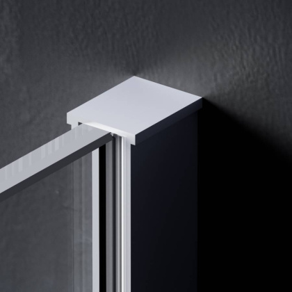 W84WI-80-F1-MTE Душевая перегородка Func 80x200, стекло прозр. 8 мм + покрытие, профиль мат хром