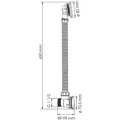 A206 Слив-перелив для ванны Wasserkraft