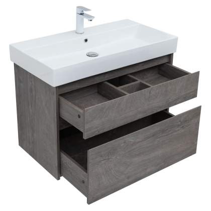 Тумба под раковину Aquanet Nova Lite 85 дуб рошелье, 2 ящика