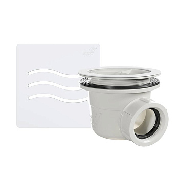 Сифон для душевых поддонов RGW S-010-1 Волна белый 90 мм, RGW 502411101-01