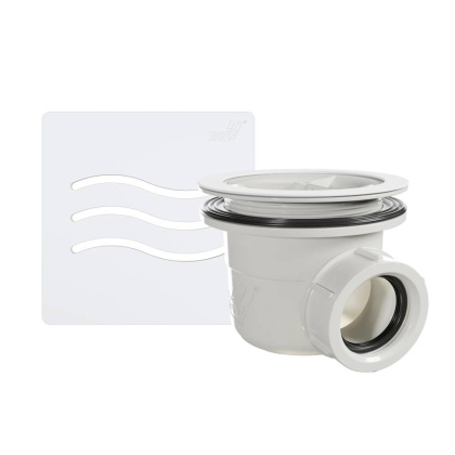 Сифон для душевых поддонов RGW S-010-1 Волна белый 90 мм, RGW 502411101-01