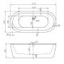 Акриловая ванна BELBAGNO BB12-1775 Акриловая ванна BELBAGNO BB12-1775
