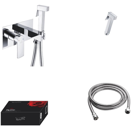 Гигиенический душ со смесителем Rose R255, хром