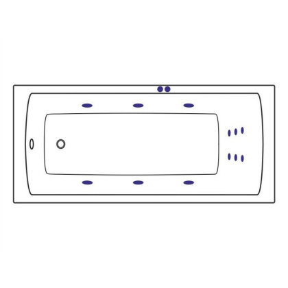 Ванна EXCELLENT Aquaria 170x75 "LINE" (бронза) Ванна EXCELLENT Aquaria 170x75 "LINE" (бронза)