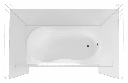 Карниз для ванны Aquanet прямой 170 Карниз для ванны Aquanet прямой 170