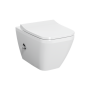 Унитаз подвесной VitrA Integra Square с функцией биде и смесителем 7082B003-7209, безободковый Унитаз подвесной VitrA Integra Square с функцией биде и смесителем 7082B003-7209, безободковый