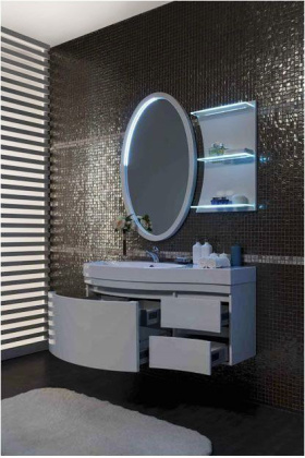 Зеркало Aquanet Опера L/R 70 белый с полкой Зеркало Aquanet Опера L/R 70 белый с полкой