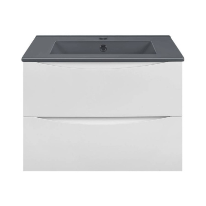 База под керамическую раковину Mia 600 подвесная, 2 выкатных ящика soft close, G.White