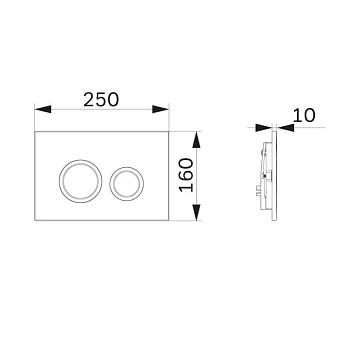 I110101 ErgoFit L, клавиша для инсталляции пластик, белый глянцевый