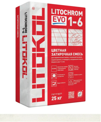 Затирка цементная LITOCHROM 1-6 EVO LE.200 белый 25кг Затирка цементная LITOCHROM 1-6 EVO LE.200 белый 25кг