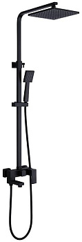 Душевая стойка ABBER Daheim AF8216B с изливом, черная матовая Душевая стойка ABBER Daheim AF8216B с изливом, черная матовая