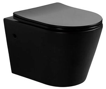 Унитаз Timo INARI TK-503 MB подвесной безободковый черный матовый Унитаз Timo INARI TK-503 MB подвесной безободковый черный матовый