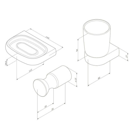 Набор аксессуаров для зоны красоты AK30B0103W