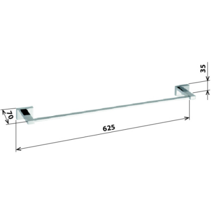 Держатель для полотенец Bemeta Plaza 118104042 Хром