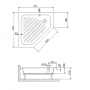 Душевой поддон RGW BT/CL-S 16180599-51-A 90 x 90 см акриловый, трапеция, цвет белый Душевой поддон RGW BT/CL-S 16180599-51-A 90 x 90 см акриловый, трапеция, цвет белый