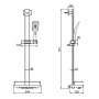 Душевой гарнитур Rose R159, хром