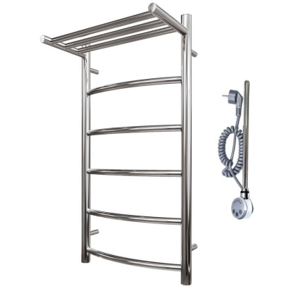 Полотенцесушитель электрический Point Афина PN04148PE П5 400x800 с полкой левый/правый, хром Полотенцесушитель электрический Point Афина PN04148PE П5 400x800 с полкой левый/правый, хром