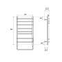 Полотенцесушитель электрический Point Сатурн PN90858B П8 500x800 диммер справа, черный Полотенцесушитель электрический Point Сатурн PN90858B П8 500x800 диммер справа, черный