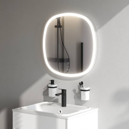 Зеркало с подсветкой в ванную закругленное 60 AM.PM Func M8FMOX0601WGS сенсорное Зеркало с подсветкой в ванную закругленное 60 AM.PM Func M8FMOX0601WGS сенсорное