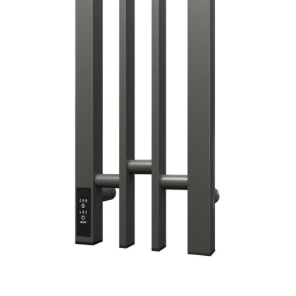 Полотенцесушитель электрический Point Фрея PN20728GB П2 140x800 диммер слева, графит блеск Полотенцесушитель электрический Point Фрея PN20728GB П2 140x800 диммер слева, графит блеск