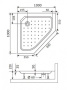 Душевой поддон RGW Style-TR 100 x 100 см трапеция, акриловый, белый, 16180500-11 Душевой поддон RGW Style-TR 100 x 100 см трапеция, акриловый, белый, 16180500-11