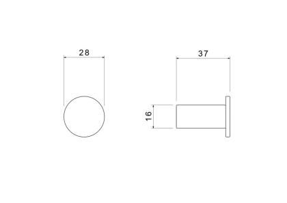 Крючок AQUATEK, матовый черный AQ4401MB ЛИРА