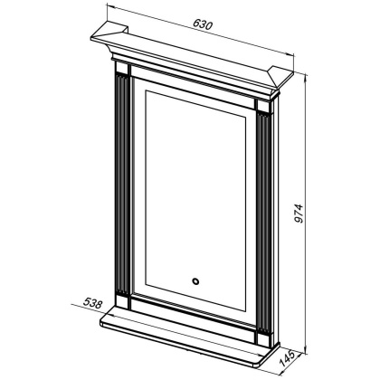 Зеркало Aquanet Селена 70 белый, серебро Зеркало Aquanet Селена 70 белый, серебро