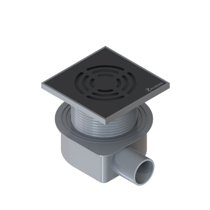 Душевой трап SMART DESIGN 10x10 cm, нерж.сталь ЧЕРНЫЙ