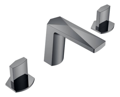 Смеситель врезной на 3отв. VENTURO Shine Gun Metall, ручка ICE Смеситель врезной на 3отв. VENTURO Shine Gun Metall, ручка ICE