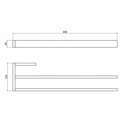 Полотенцедержатель двойной Timo Petruma 15252/03 черный
