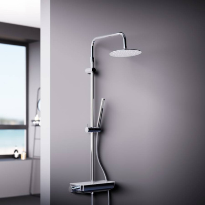936780000 Scandinavian Pure душевая система с душевым смесителем-полкой, хром 936780000 Scandinavian Pure душевая система с душевым смесителем-полкой, хром