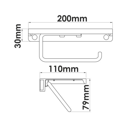 K-1725 Держатель туалетной бумаги с полочкой для телефона K-1725 Держатель туалетной бумаги с полочкой для телефона