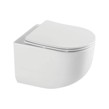 Унитаз подвесной Tornado Globo VT1-52T безободковый, цвет белый, ультратонкое soft-close сиденье Унитаз подвесной Tornado Globo VT1-52T безободковый, цвет белый, ультратонкое soft-close сиденье