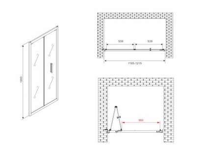 Душевая дверь ABBER Sonnenstrand AG07120