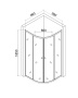 Душевой уголок Agger A01-100TCR_G без поддона 100х100, стекло прозрачное