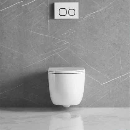 Унитаз подвесной Tornado Globo VT1-52T безободковый, цвет белый, ультратонкое soft-close сиденье Унитаз подвесной Tornado Globo VT1-52T безободковый, цвет белый, ультратонкое soft-close сиденье