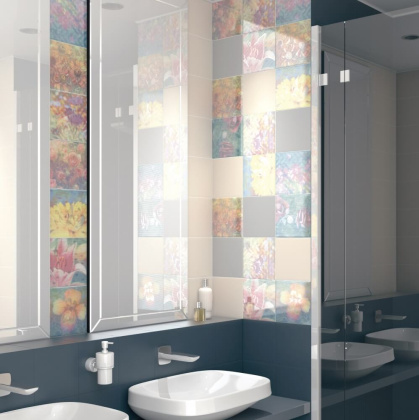 Плитка настенная 5183 Калейдоскоп пепельный 20*20*6,9 (26шт/1,04м2), м2 Плитка настенная 5183 Калейдоскоп пепельный 20*20*6,9 (26шт/1,04м2), м2