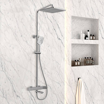 Душевая стойка Cube VSFS-1C1CH с изливом, хром Душевая стойка Cube VSFS-1C1CH с изливом, хром