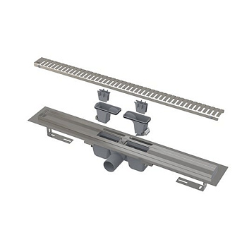 Водоотводящий желоб с порогами для перфорированной решетки