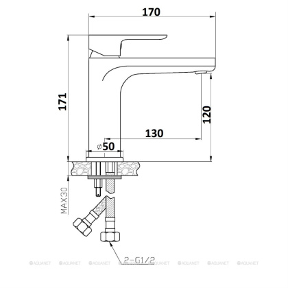 Смеситель для раковины Agger Gorgeous A0202100 Смеситель для раковины Agger Gorgeous A0202100