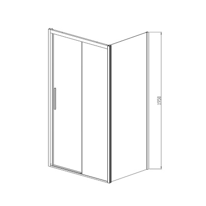 Душевой уголок Soft VSR-3SO9011CL, 1100*900, хром, стекло прозрачное