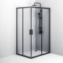 W93G-404-120290-BT Gem S Twin Slide 120x90. Душевое ограждение,120x90, профиль Черный мат., стекло п W93G-404-120290-BT Gem S Twin Slide 120x90. Душевое ограждение,120x90, профиль Черный мат., стекло п