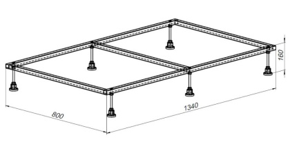 Каркас для поддона Allen Brau 140х90 8.00006 Каркас для поддона Allen Brau 140х90 8.00006