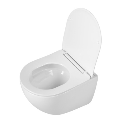 AMANDA-TOR Унитаз подвесной безободковый  со смывом "Торнадо", с сиденьем дюропласт soft close, BB051CH-TOR-FC/SC AMANDA-TOR Унитаз подвесной безободковый  со смывом "Торнадо", с сиденьем дюропласт soft close, BB051CH-TOR-FC/SC