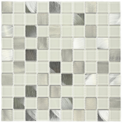 Стеклянная мозаика Bonaparte Titan Silver 31,8х31,8 см